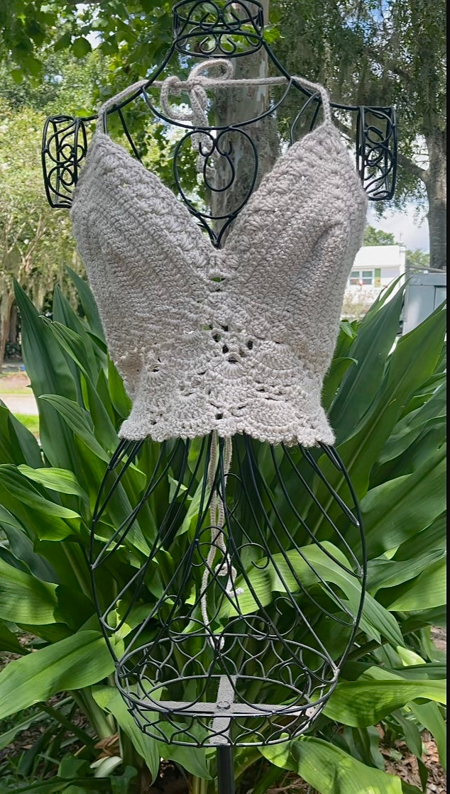 Cinch Back Boho Crochet Top – Wrapped In Time By L