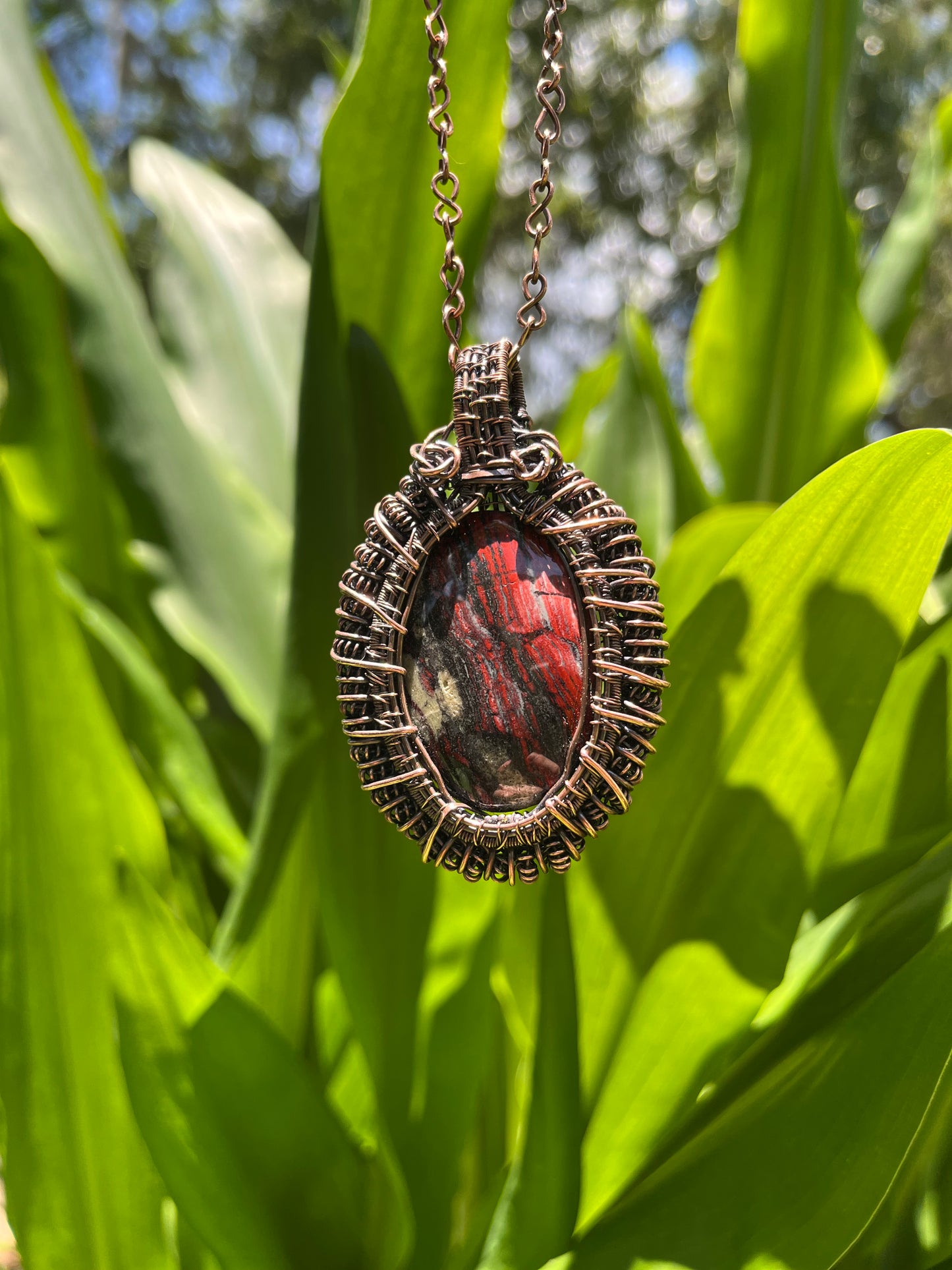 Red Jasper Wrap in Copper