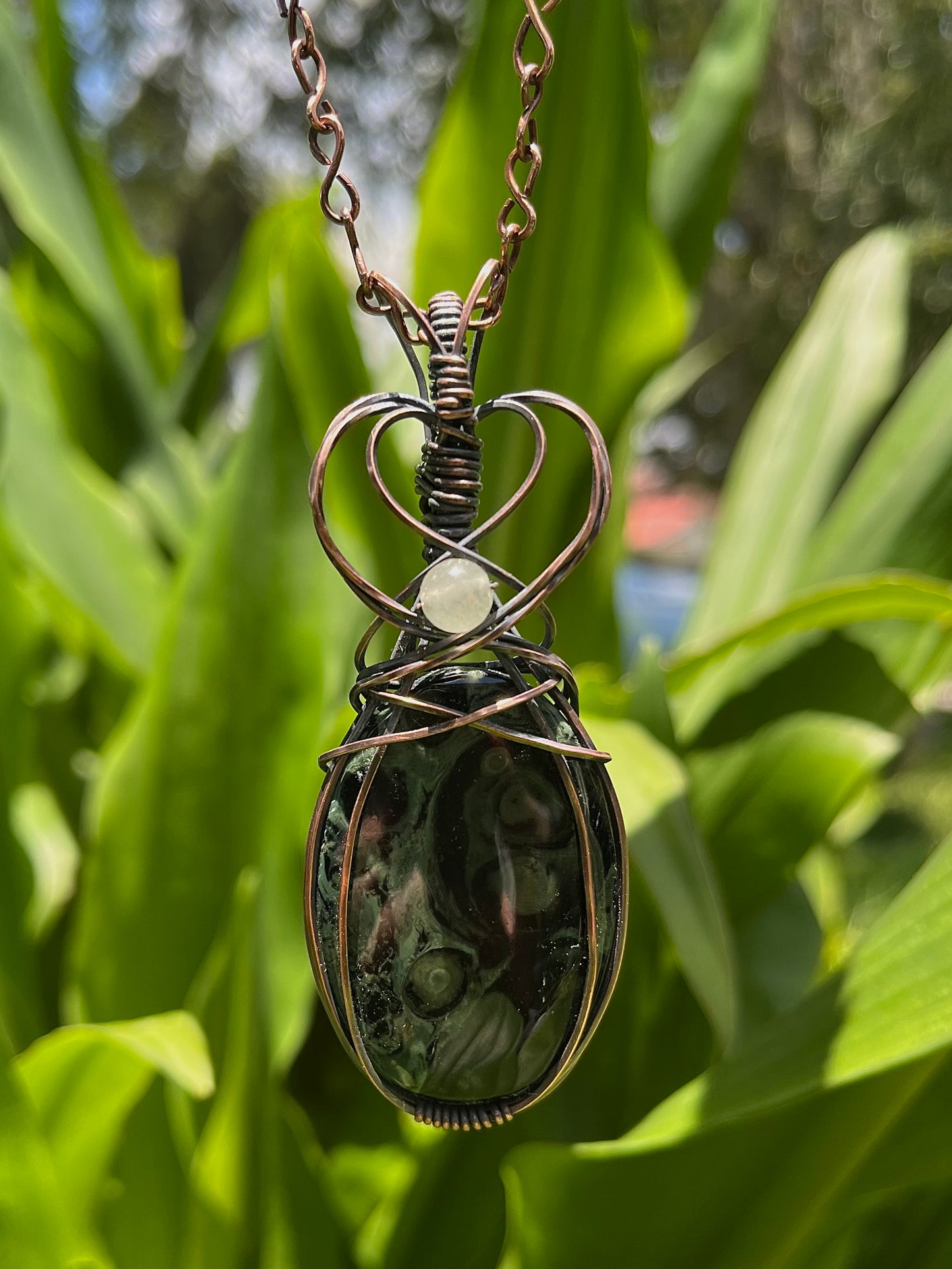 Kambaba Jasper Copper Pendant