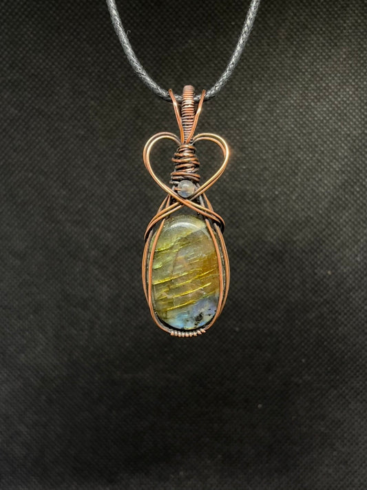 Labradorite Heart Pendant