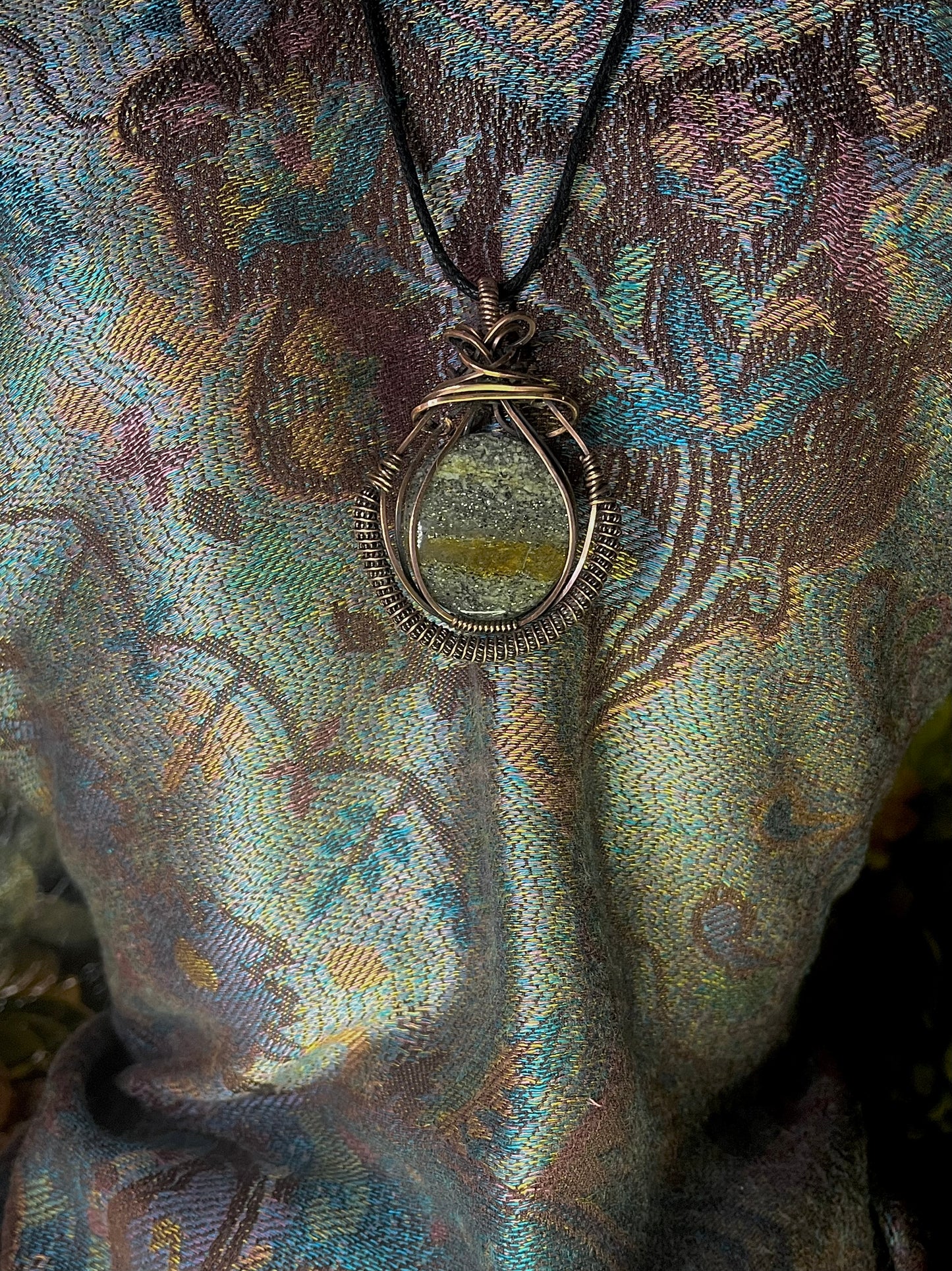 Sun Stone Copper Pendant